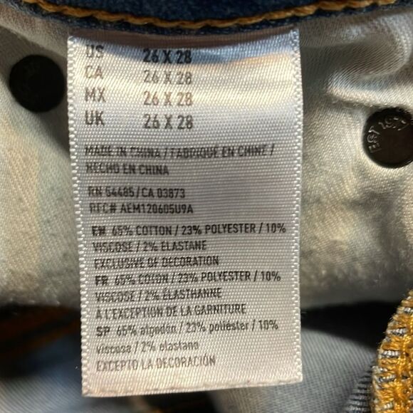 American Eagle big boy slim straight denim jeans. Size 26 x 28. - Picture 6 of 6